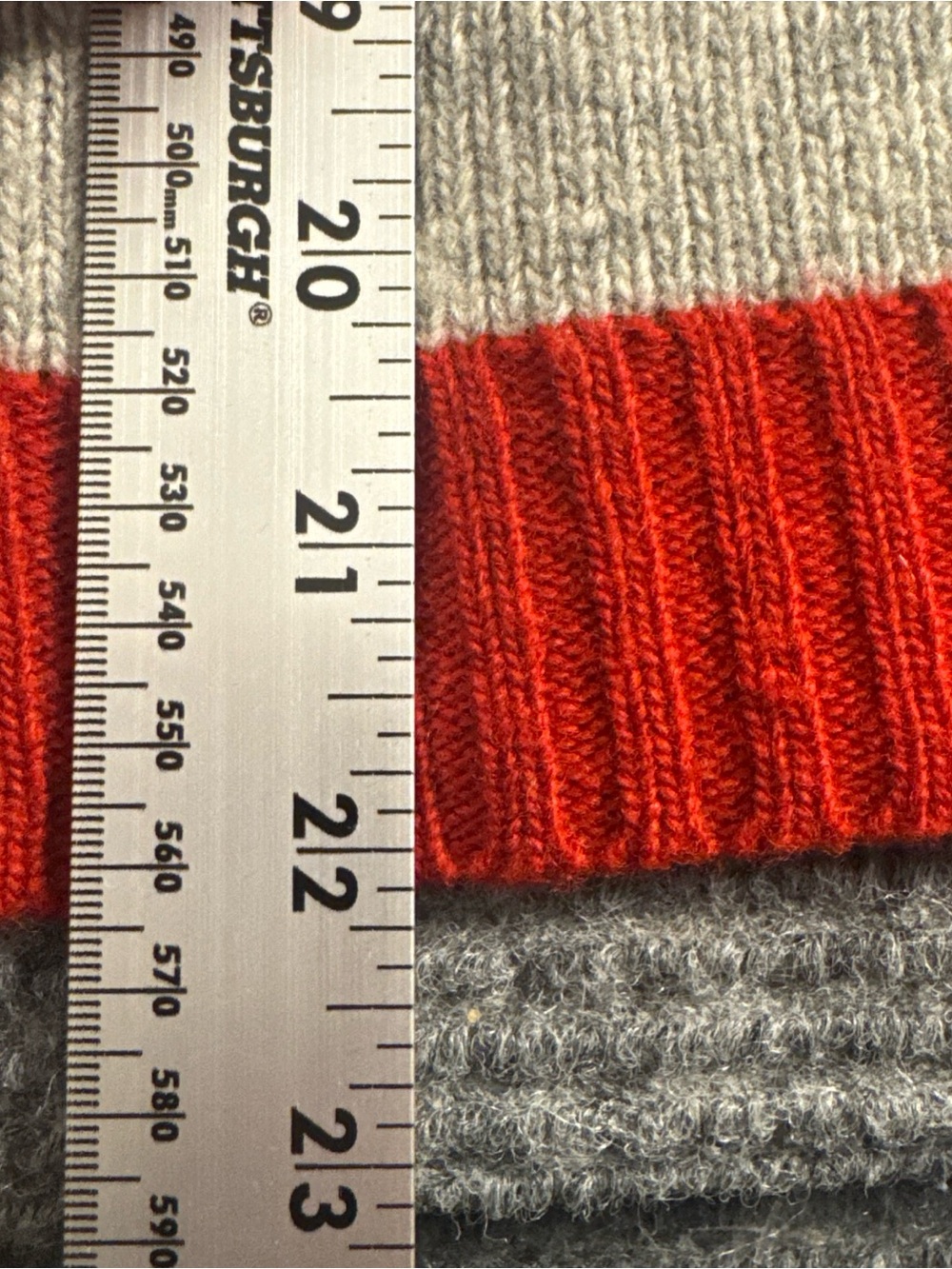 Vintage American Eagle Lambs Wool Sweater Striped Fair Isle Women S Red Blue 90s - Picture 6 of 7